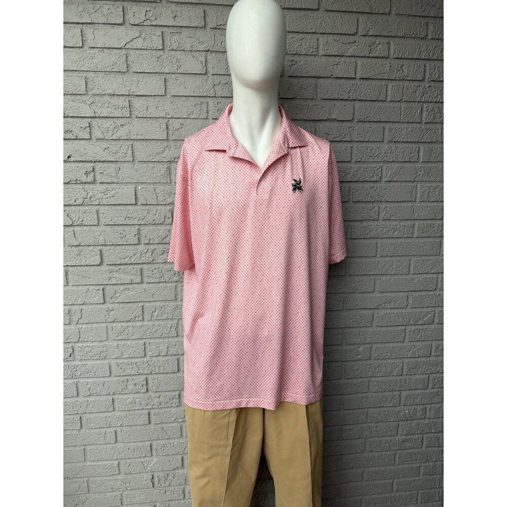Peter Miller Men's XL Summer Comfort Short Sleeve Pink Golf Polo Shirt